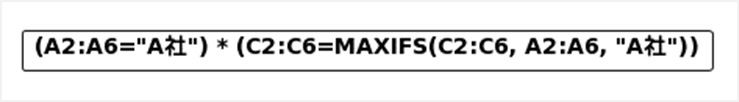 複数のデータの中から最新の情報を見つけるための、ExcelのFILTER関数＋MAXIFS関数の構成図